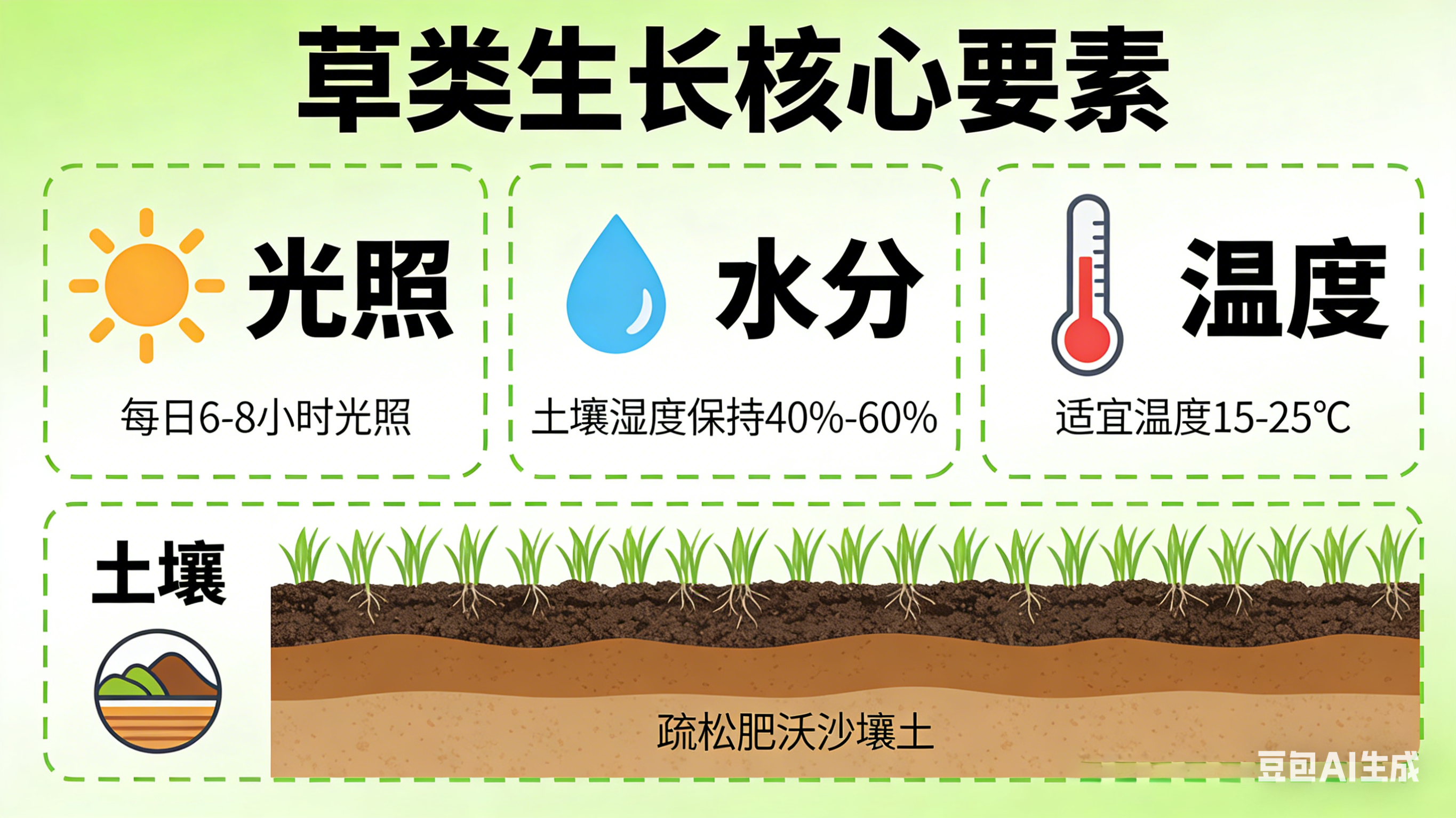 草类生长核心要素